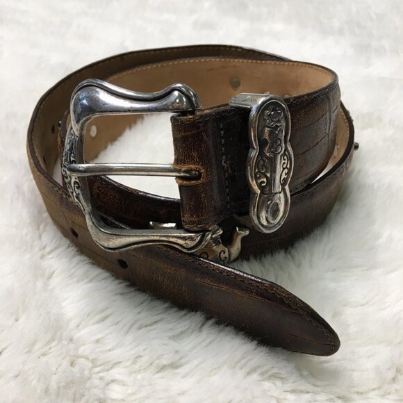 Brighton Women\'s Teapot Leather Belt Size M Length 36\